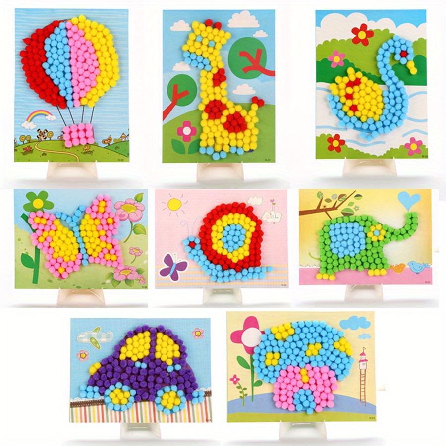 Art Craft Animals - Pintura de pompón de colores, 2