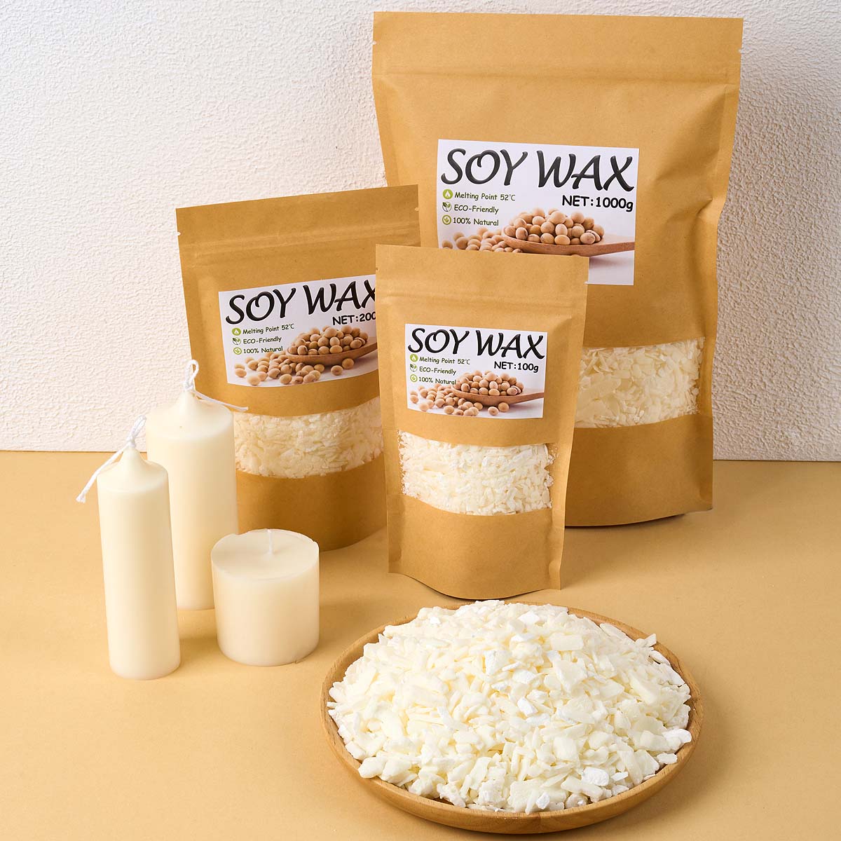 Candle Making Wax - Cera de soja blanca pura de