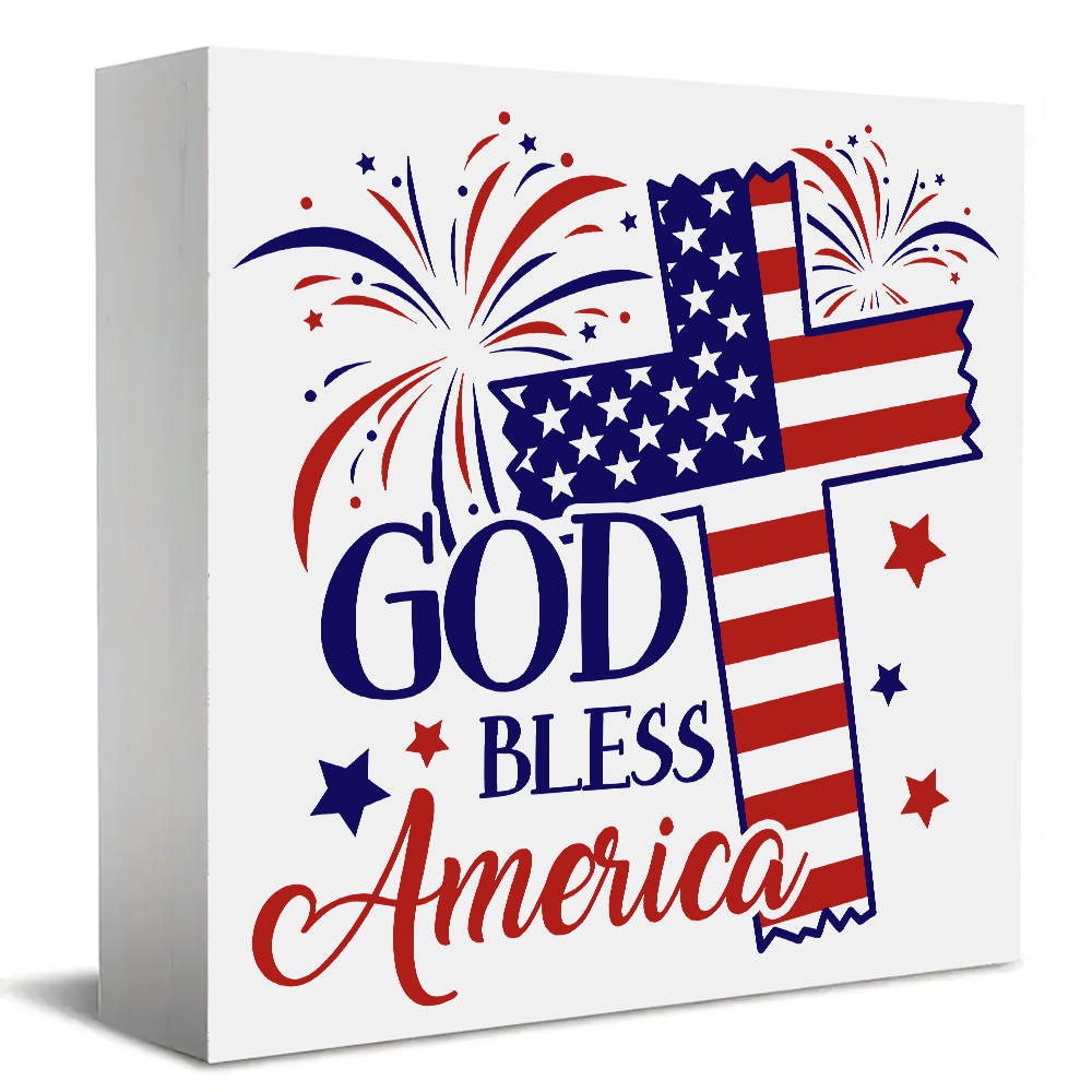 Art And Craft Independence Day - Letrero de madera para mesa del