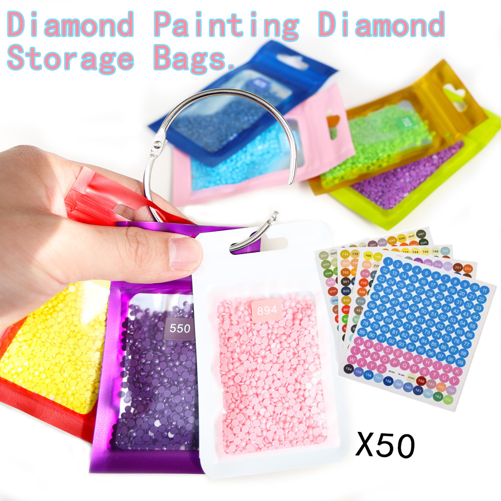 Art Craft Bag - 50 Bolsas de Almacenamiento para Cuentas
