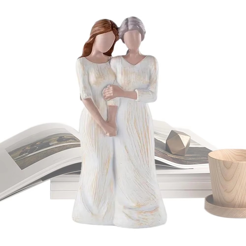 Art And Craft For Mother'S Day - Estatua de Madre e Hija Pintada