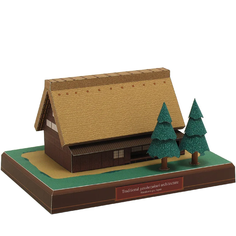 Art Craft Building - Japón cabaña Gasshozukuri Mini modelo de