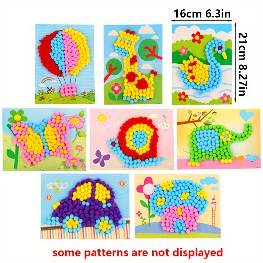 Pintura de pompón de colores,  - Art Craft Animals reseña y precio