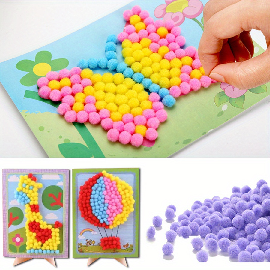 Pintura de pompón de colores,  - Art Craft Animals reseña y precio