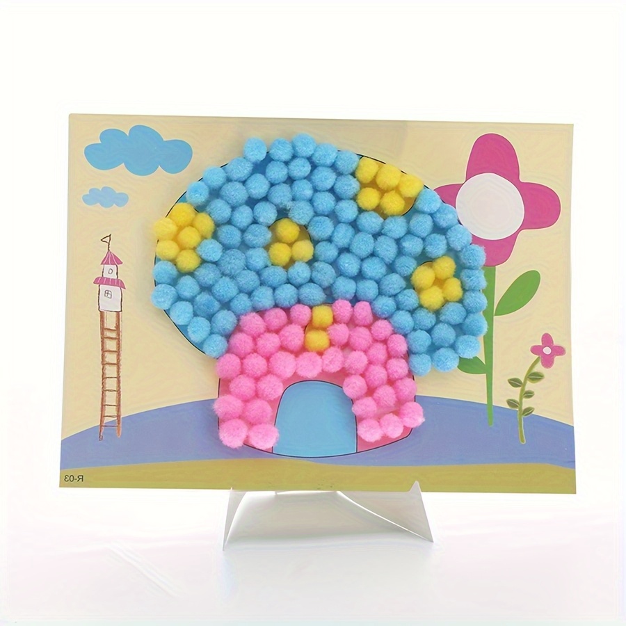 Pintura de pompón de colores,  - Art Craft Animals reseña y precio