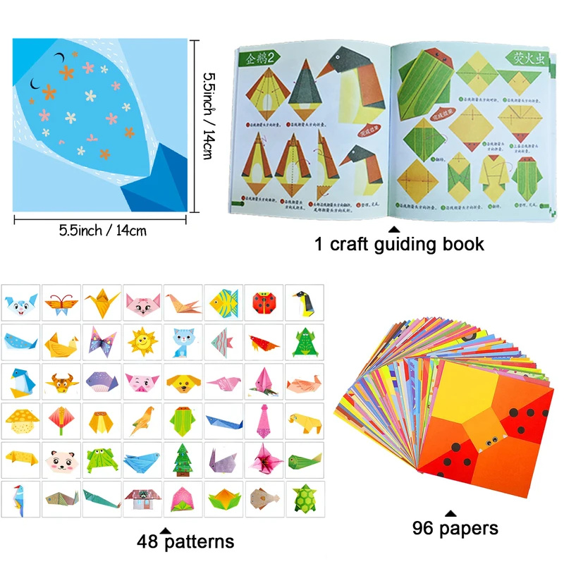 Kit de origami con 30/96 hojas - Art Craft Rainbow reseña y precio