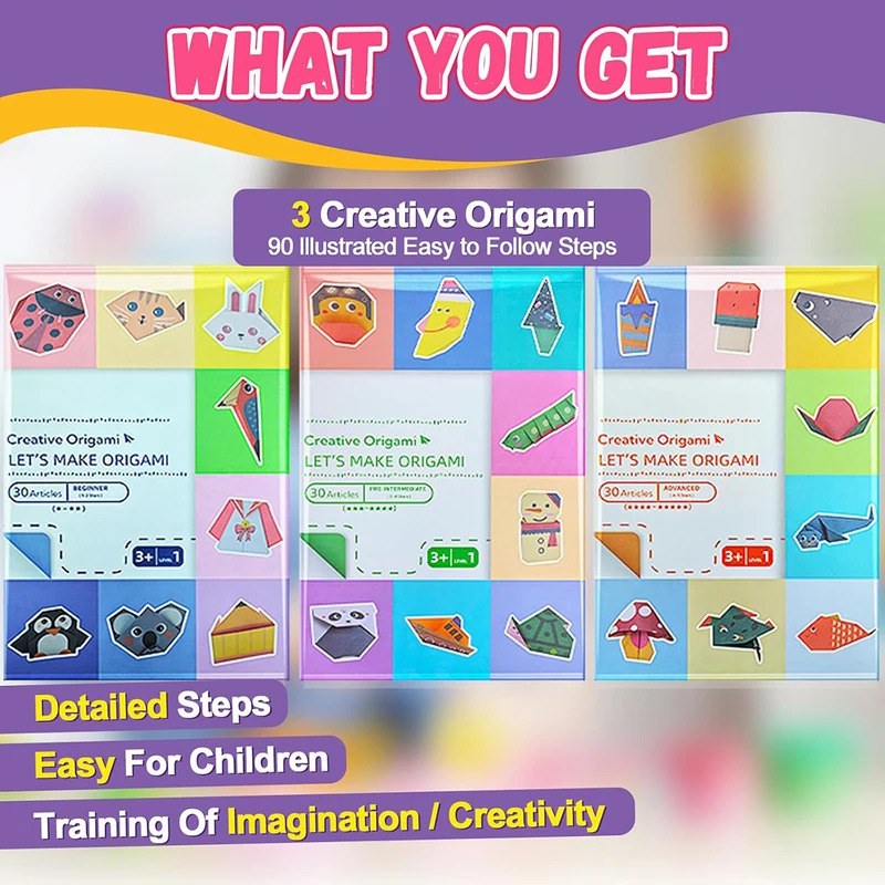 Kit de origami con 30/96 hojas - Art Craft Rainbow reseña y precio
