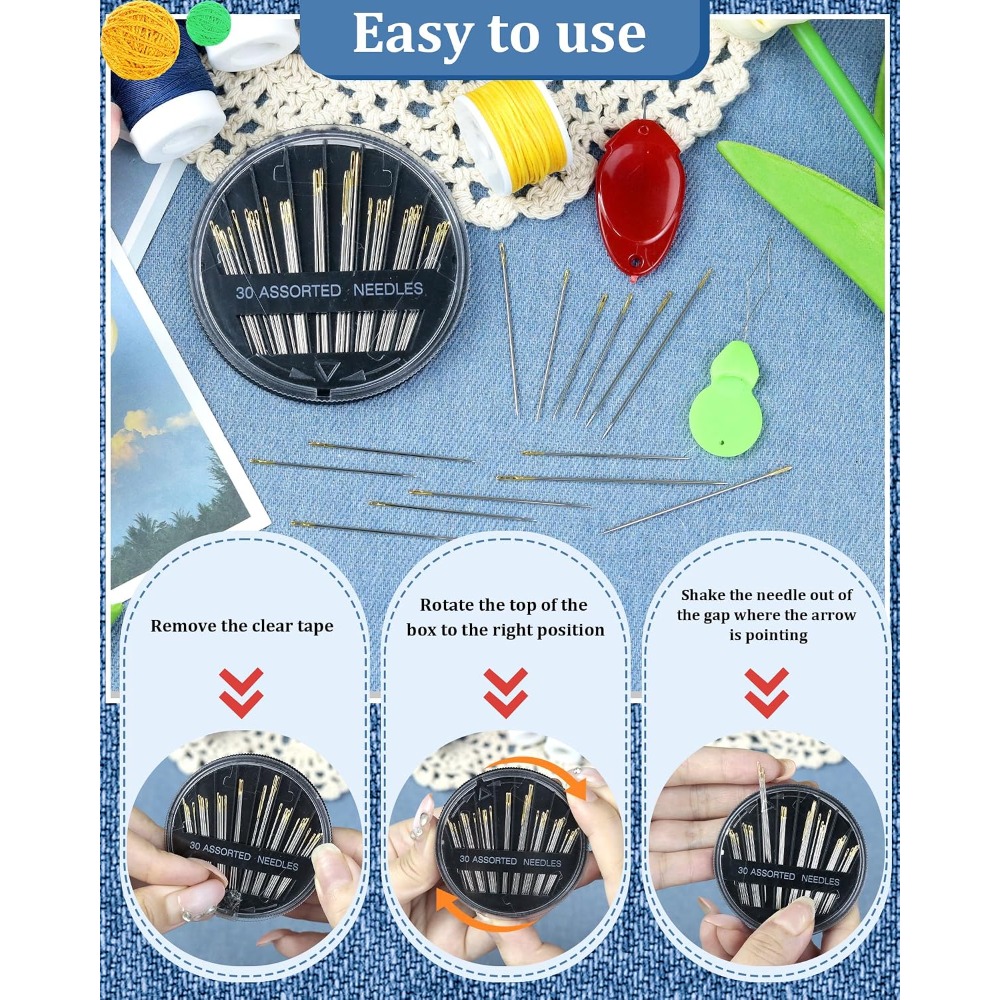 Juego de 30 Agujas de Coser a  - Art Craft Eyes reseña y precio