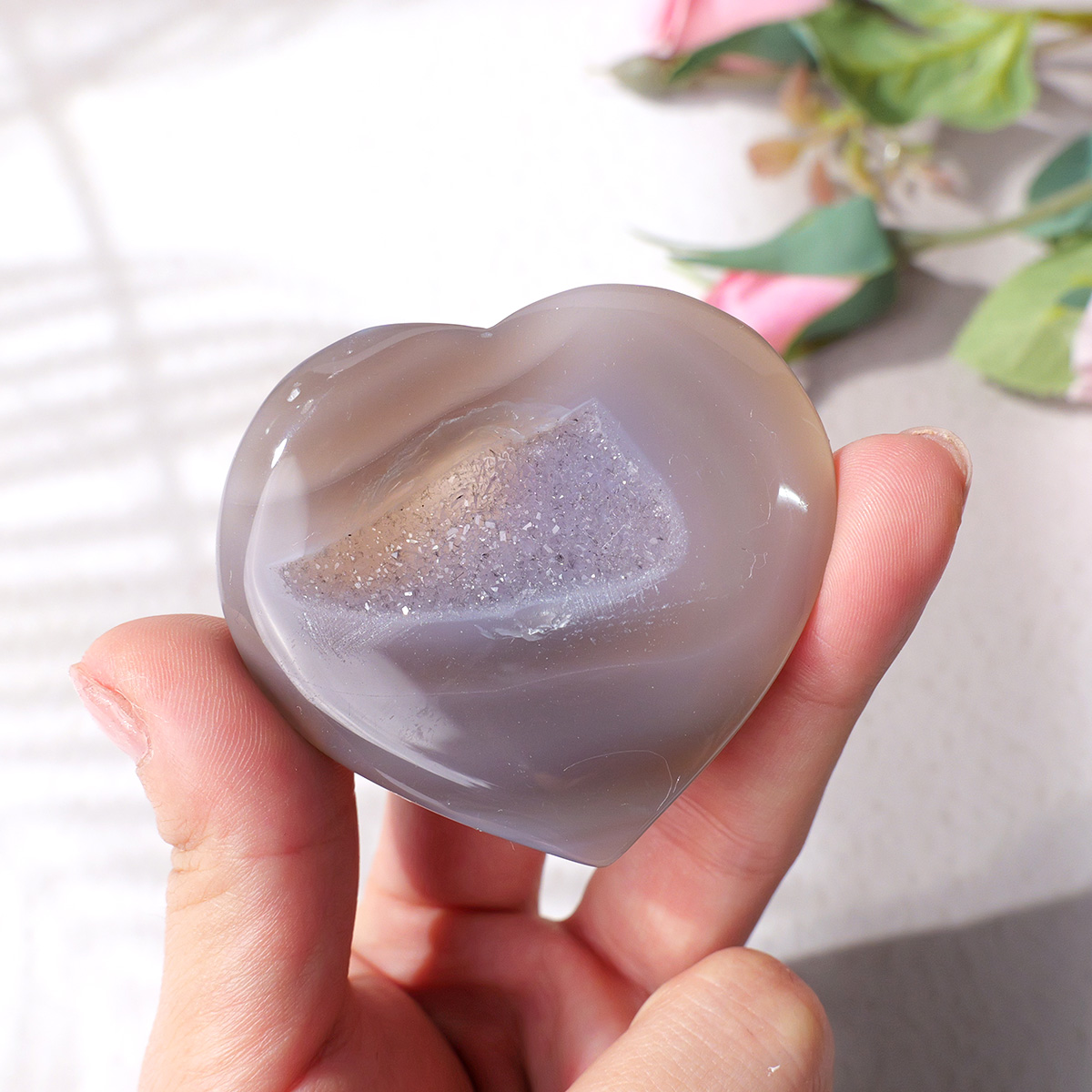 Ágata Natural con forma de cor - Art And Craft For Mother'S Day reseña y precio