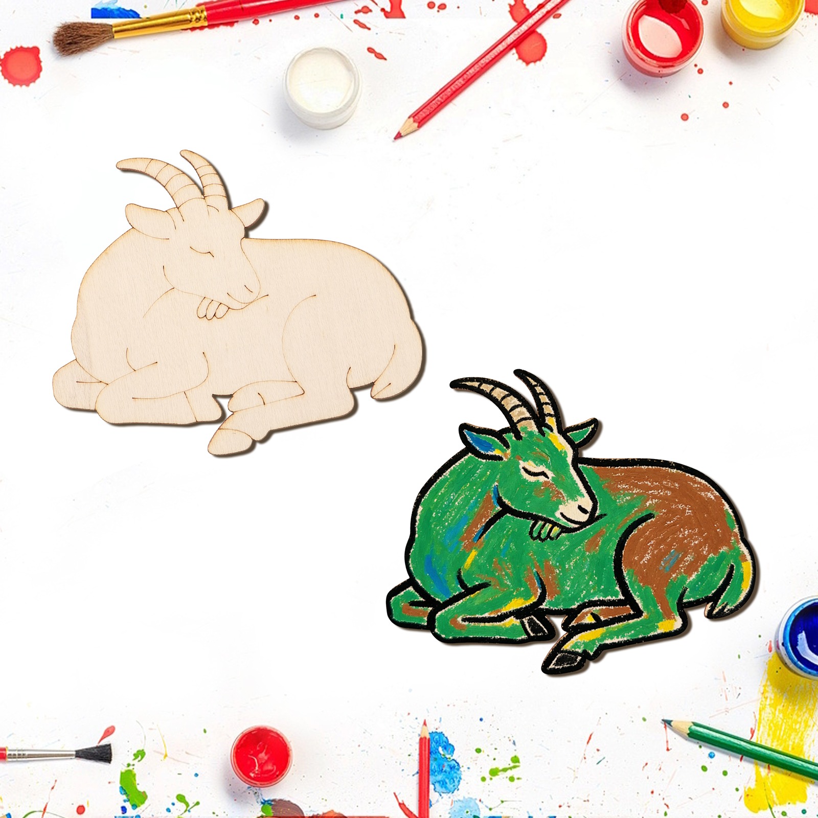 Juego de 10 Adornos de Madera  - Art Craft Animals reseña y precio
